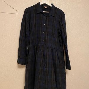 Gap plaid button shirt dress